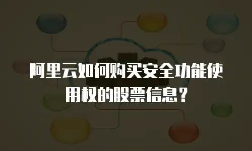 阿里云如何购买安全功能使用权的股票信息？
