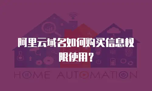 阿里云域名如何购买信息权限使用？