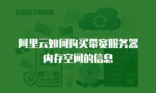 阿里云如何购买带宽服务器内存空间的信息
