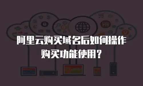 阿里云购买域名后如何操作购买功能使用？