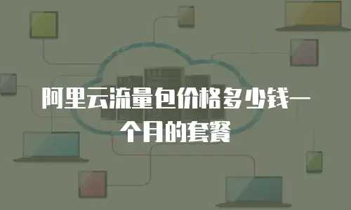 阿里云流量包价格多少钱一个月的套餐