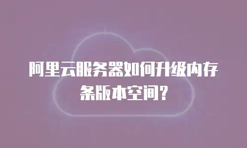阿里云服务器如何升级内存条版本空间？