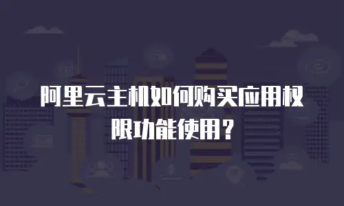 阿里云主机如何购买应用权限功能使用？