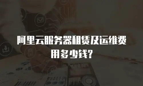 阿里云服务器租赁及运维费用多少钱？