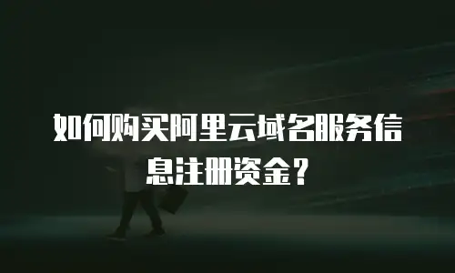 如何购买阿里云域名服务信息注册资金？