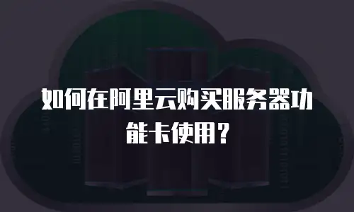 如何在阿里云购买服务器功能卡使用？