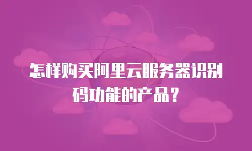 怎样购买阿里云服务器识别码功能的产品？
