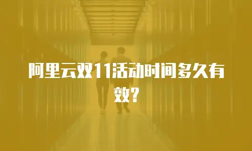 阿里云双11活动时间多久有效？