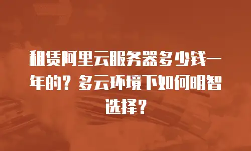 租赁阿里云服务器多少钱一年的？多云环境下如何明智选择？