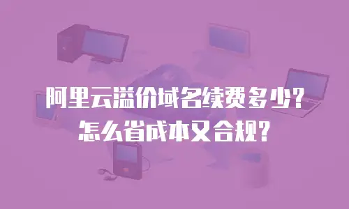 阿里云溢价域名续费多少？怎么省成本又合规？