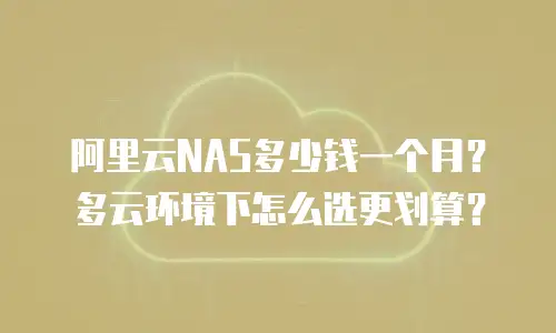 阿里云NAS多少钱一个月？多云环境下怎么选更划算？