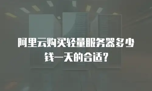 阿里云购买轻量服务器多少钱一天的合适？