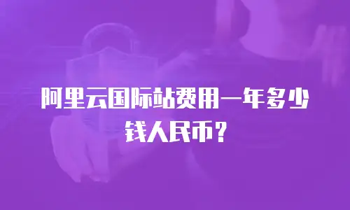 阿里云国际站费用一年多少钱人民币？