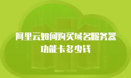 阿里云如何购买域名服务器功能卡多少钱