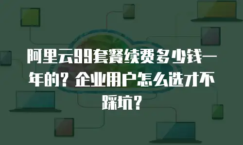 阿里云99套餐续费多少钱一年的？企业用户怎么选才不踩坑？