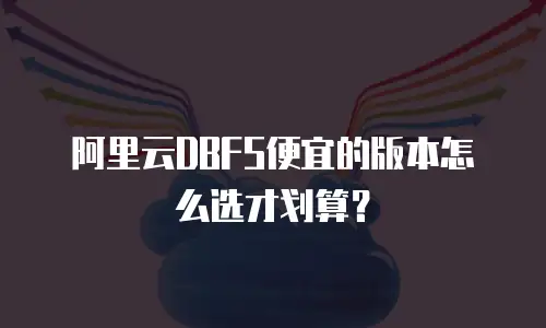 阿里云DBFS便宜的版本怎么选才划算？