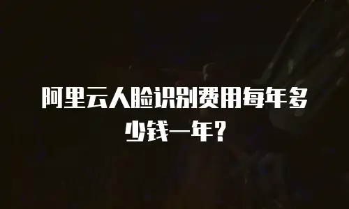 阿里云人脸识别费用每年多少钱一年？