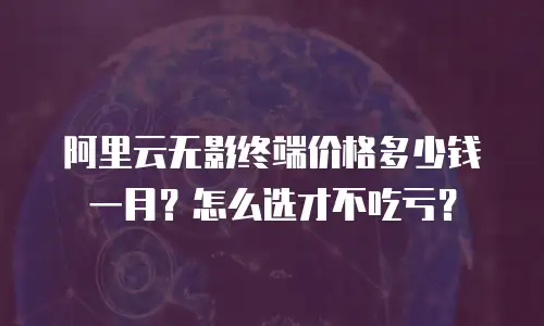阿里云无影终端价格多少钱一月？怎么选才不吃亏？
