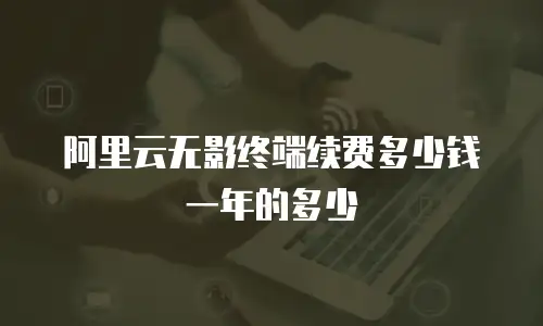 阿里云无影终端续费多少钱一年的多少