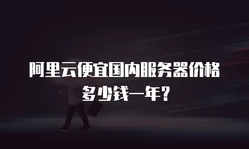 阿里云便宜国内服务器价格多少钱一年？