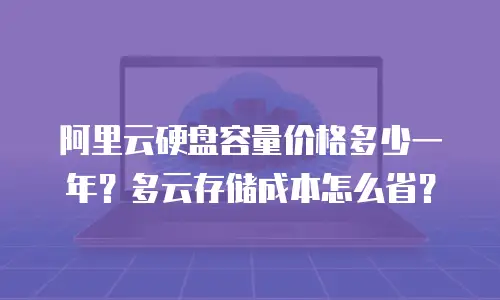 阿里云硬盘容量价格多少一年？多云存储成本怎么省？