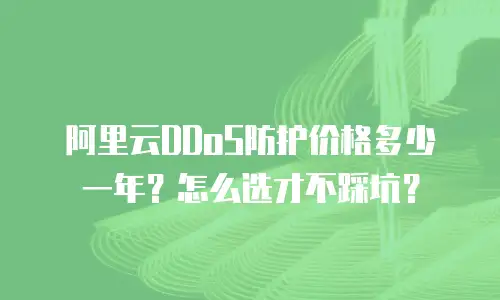 阿里云DDoS防护价格多少一年？怎么选才不踩坑？