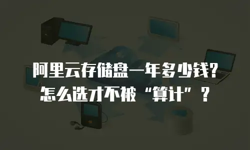 阿里云存储盘一年多少钱？怎么选才不被“算计”？