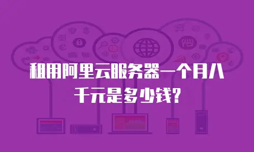租用阿里云服务器一个月八千元是多少钱？