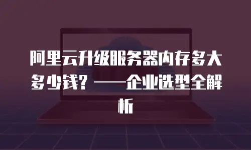 阿里云升级服务器内存多大多少钱？——企业选型全解析