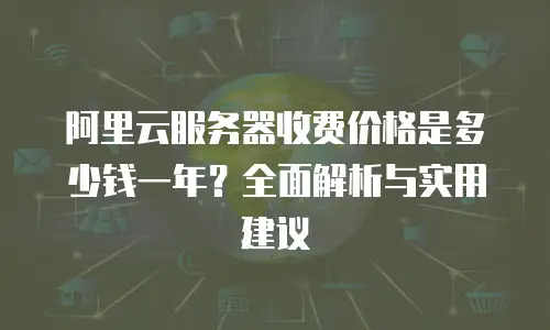 阿里云服务器收费价格是多少钱一年？全面解析与实用建议
