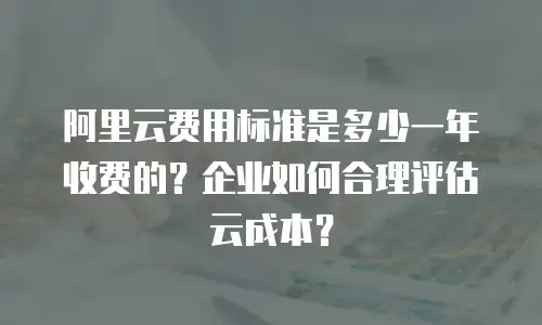 阿里云费用标准是多少一年收费的？企业如何合理评估云成本？