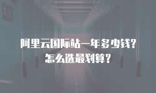 阿里云国际站一年多少钱？怎么选最划算？