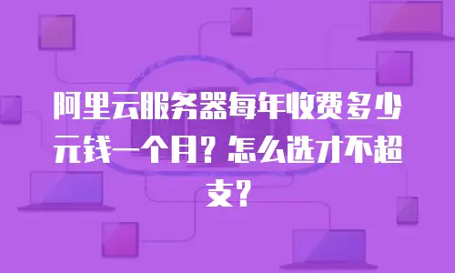 阿里云服务器每年收费多少元钱一个月？怎么选才不超支？