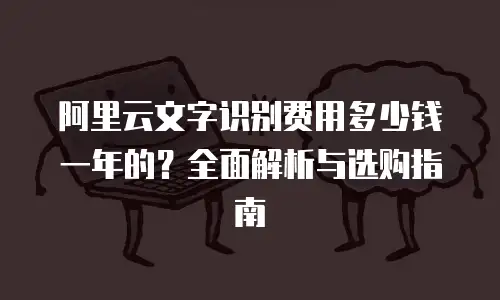 阿里云文字识别费用多少钱一年的？全面解析与选购指南