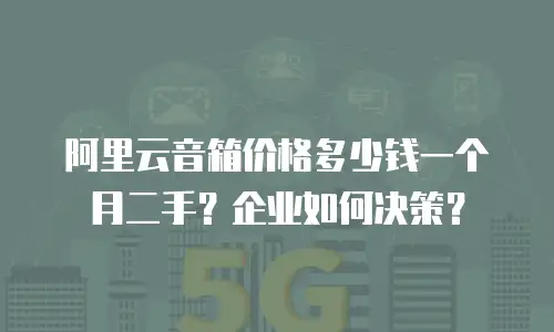 阿里云音箱价格多少钱一个月二手？企业如何决策？