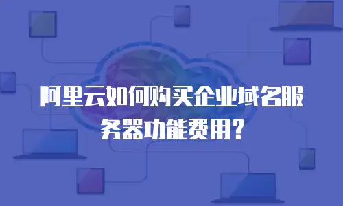 阿里云如何购买企业域名服务器功能费用？