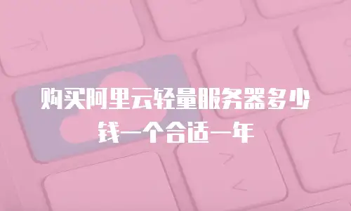 购买阿里云轻量服务器多少钱一个合适一年