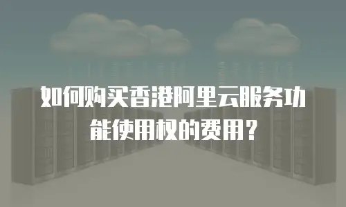 如何购买香港阿里云服务功能使用权的费用？