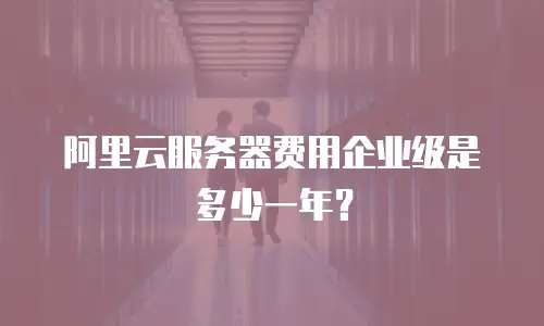 阿里云服务器费用企业级是多少一年？