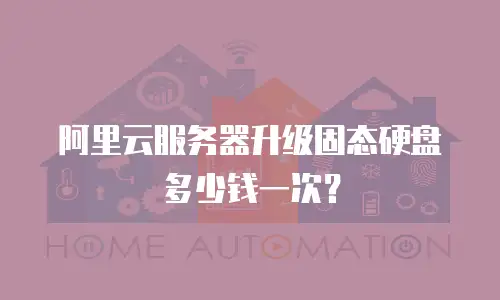 阿里云服务器升级固态硬盘多少钱一次？