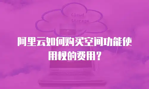 阿里云如何购买空间功能使用权的费用？
