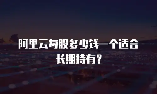 阿里云每股多少钱一个适合长期持有？