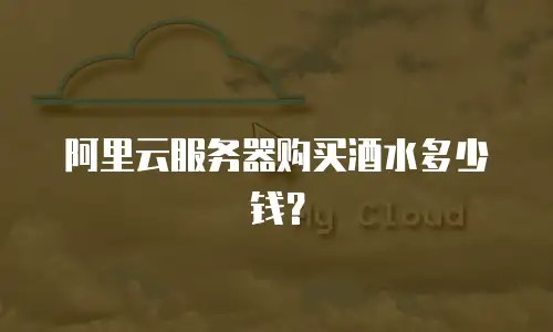阿里云服务器购买酒水多少钱？