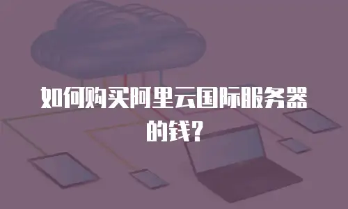 如何购买阿里云国际服务器的钱？