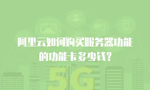 阿里云如何购买服务器功能的功能卡多少钱？