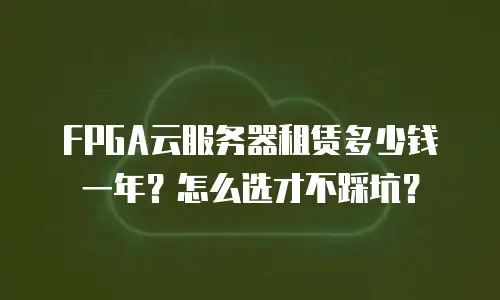 FPGA云服务器租赁多少钱一年？怎么选才不踩坑？