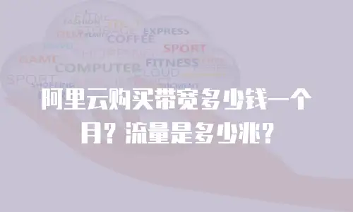 阿里云购买带宽多少钱一个月？流量是多少兆？