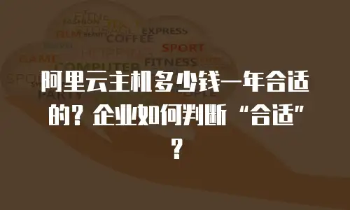 阿里云主机多少钱一年合适的？企业如何判断&ldquo;合适&rdquo;？