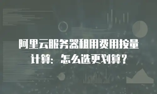 阿里云服务器租用费用按量计算：怎么选更划算？