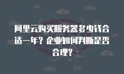 阿里云购买服务器多少钱合适一年？企业如何判断是否合理？